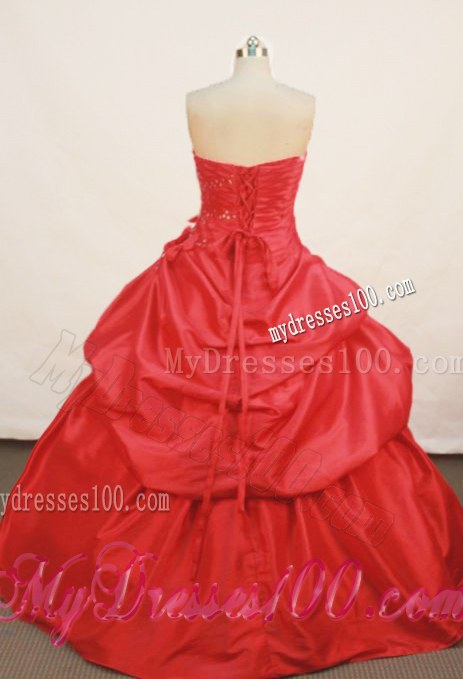 Diamond and Ruche Decorated Sweet 15 Dresses with Pick-ups